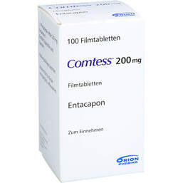 Abbildung: Comtess 200 mg Filmtabletten 100 St, Filmtabletten PZN 10057372