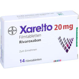 Abbildung: Xarelto 20 mg Filmtabletten 14 St, Filmtabletten PZN 10057490