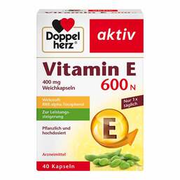 Abbildung: Doppelherz Vitamin E 600 N Weichkapseln Kapseln, 40 St PZN 10057811