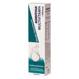 Abbildung: Additiva Multivitamin + Mineral Mango R Brausetabletten Brausetabletten, 20 St PZN 10060196
