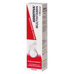 Abbildung: Additiva Multivitamin + Mineral Pfirsich R Brausetabletten Brausetabletten, 20 St PZN 10060210