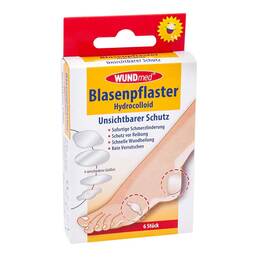 Abbildung: Blasenpflaster transparent hydrocolloid 4 Größen 6 St PZN 10063065 