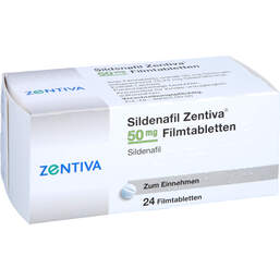 Abbildung: Sildenafil Zentiva 50 mg Filmtabletten 24 St, Filmtabletten PZN 10067838