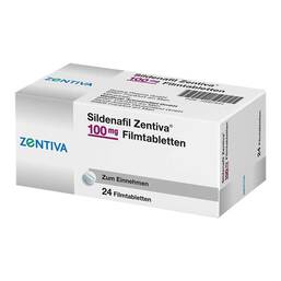 Abbildung: Sildenafil Zentiva 100 mg Filmtabletten 24 St, Filmtabletten PZN 10067844