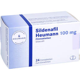 Abbildung: Sildenafil Heumann 100 mg Filmtabletten 24 St, Filmtabletten PZN 10067873