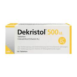 Abbildung: Dekristol 500 I.E. Tabletten Tabletten, 100 St PZN 10068921