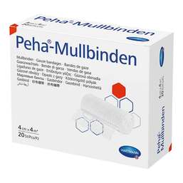 Abbildung: Peha-Mullbinde 4 cm x 4 m 20 St, Binden PZN 10069234