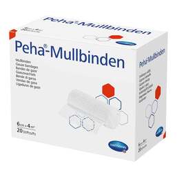 Abbildung: Peha-Mullbinde 6 cm x 4 m 20 St, Binden PZN 10069240