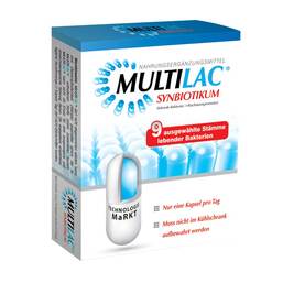 Abbildung: Multilac Synbiotikum magensaftresistente Kapseln Kapseln magensaftresistent, 30 St PZN 10069820