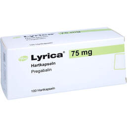 Abbildung: Lyrica 75 mg Hartkapseln 100 St, Hartkapseln PZN 10070763
