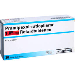 Abbildung: Pramipexol ratiopharm 1,05 mg Retardtabletten 30 St, Retard-Tabletten PZN 10072182
