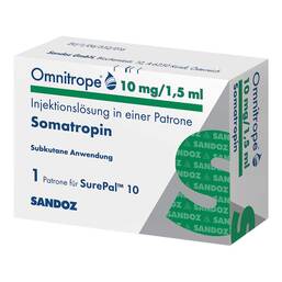 Abbildung: Omnitrope 10 mg / 1,5 ml Injektionslösung für Surepal 1 St, Injektionslösung PZN 10073425