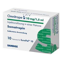 Abbildung: Omnitrope 10 mg / 1,5 ml Injektionslösung für Surepal 10 St, Injektionslösung PZN 10073448