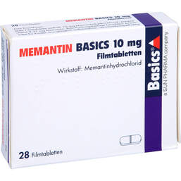 Abbildung: Memantin Basics 10 mg Filmtabletten 28 St, Filmtabletten PZN 10079965