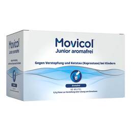 Abbildung: Movicol Junior aromafrei 6,9g Pulver zur Herstellung einer Lösung zum Einnehmen 90 St, Pulver zur Herstellung einer Lösung zum Einnehmen PZN 10086830