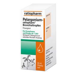 Abbildung: Pelargonium ratiopharm Bronchialtropfen Flüssigkeit, 20 ml PZN 10086876