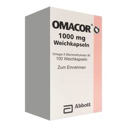 Abbildung: Omacor 1000 mg Weichkapseln 100 St, Weichkapseln PZN 10087350