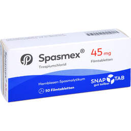 Abbildung: Spasmex 45 mg Filmtabletten 50 St, Filmtabletten PZN 10088935