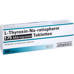 Abbildung: L-Thyroxin-Na ratiopharm 175 Mikrogramm Tabletten 100 St, Tabletten PZN 10089780