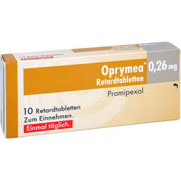 Abbildung: Oprymea 0,26 mg Retardtabletten 10 St, Retard-Tabletten PZN 10090576