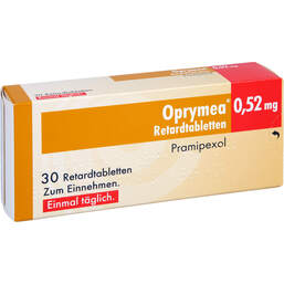 Abbildung: Oprymea 0,52 mg Retardtabletten 30 St, Retard-Tabletten PZN 10090582