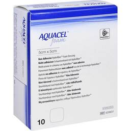 Abbildung: Aquacel Foam nicht adhäsiv 5x5 cm Verband 10 St, Verband PZN 10101469