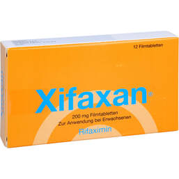 Abbildung: Xifaxan 200 mg Filmtabletten 12 St, Filmtabletten PZN 10102109
