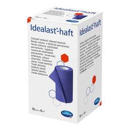 Abbildung: Idealast-haft color Binde 10 cm x 4 m blau 1 St, Binden PZN 10109407