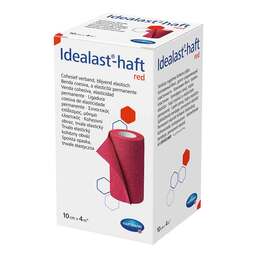 Abbildung: Idealast-haft color Binde 10 cm x 4 m rot 1 St, Binden PZN 10109459