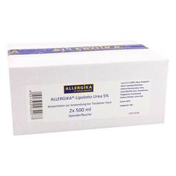 Abbildung: Allergika Lipolotio urea 5% Lotion, 2X500 ml PZN 10110534