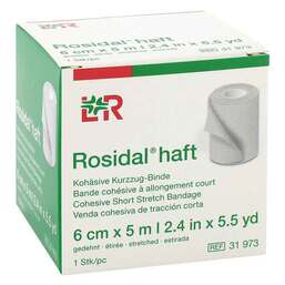 Abbildung: Rosidal haft Kompressionsbinde 6 cm x 5 m 1 St, Binden PZN 10111462