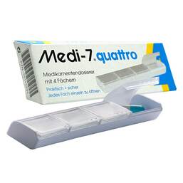 Abbildung: Medi 7 quattro Medikamentendosierer 4-Fächer weiß 1 St PZN 10113231 