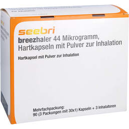 Abbildung: Seebri Breezhaler 44 Mikrogramm Hartkap.mit Pul.z.In 3X30 St, Hartkapseln mit Pulver zur Inhalation PZN 10113797