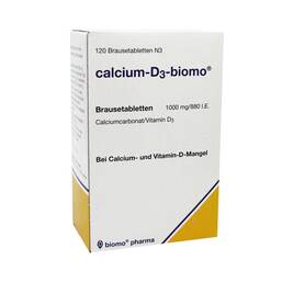 Abbildung: Calcium D3 biomo 1000 mg / 880 I.E. Brausetabletten Brausetabletten, 120 St PZN 10113952