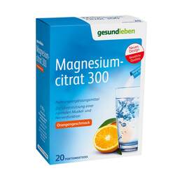 Abbildung: Gesund Leben Magnesiumcitrat 300 Portionssticks Pulver, 20 St PZN 10115336