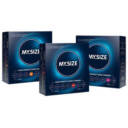 Abbildung: Mysize Testpack 57 60 64 Kondome Kondome, 3X3 St PZN 10117335
