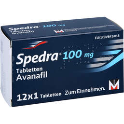 Abbildung: Spedra 100 mg Tabletten 12 St, Tabletten PZN 10130554