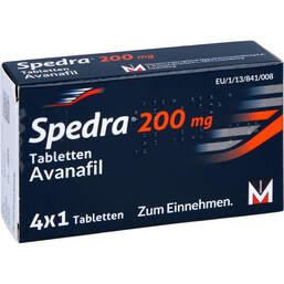 Abbildung: Spedra 200 mg Tabletten 4 St, Tabletten PZN 10130560