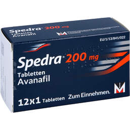 Abbildung: Spedra 200 mg Tabletten 12 St, Tabletten PZN 10130583