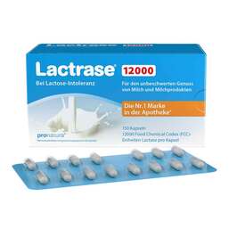 Abbildung: Lactrase 12.000 FCC Kapseln Kapseln, 150 St PZN 10130821