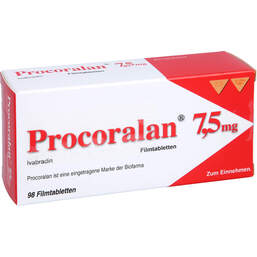 Abbildung: Procoralan 7,5 mg Filmtabletten 98 St, Filmtabletten PZN 10130850
