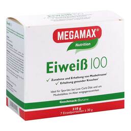 Abbildung: Eiweiss 100 Banane Megamax Pulver Pulver, 7X30 g PZN 10133618