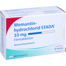 Abbildung: Memantinhydrochlorid STADA 10 mg Filmtabletten 98 St, Filmtabletten PZN 10142304