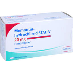 Abbildung: Memantinhydrochlorid STADA 20 mg Filmtabletten 98 St, Filmtabletten PZN 10142327
