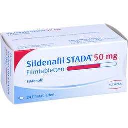 Abbildung: Sildenafil STADA 50 mg Filmtabletten 24 St, Filmtabletten PZN 10142853