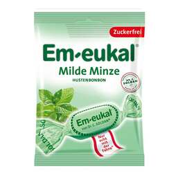 Abbildung: Em-eukal Hustenbonbons Milde Minze zuckerfrei Bonbons, 75 g PZN 10146727