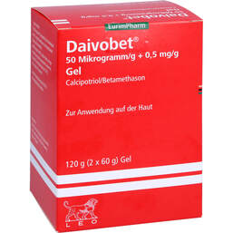 Abbildung: Daivobet 50 Mikrogramm / g + 0,5 mg / g Gel 120 g, Gel PZN 10147069