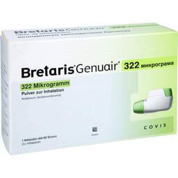 Abbildung: Bretaris Genuair 322 µg Pulver z.Inhalation 1x60ED 1 St, Inhalationspulver PZN 10167362