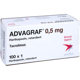 Abbildung: Advagraf 0,5 mg Hartkapseln retardiert 100 St, Retard-Kapseln PZN 10168918