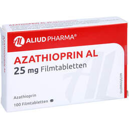 Abbildung: Azathioprin AL 25 mg Filmtabletten 100 St, Filmtabletten PZN 10168953